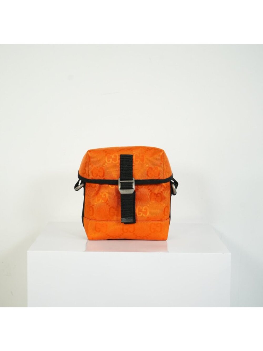 Gucci Off The Grid Shoulder Bag Orange GG Nylon Messenger Bag